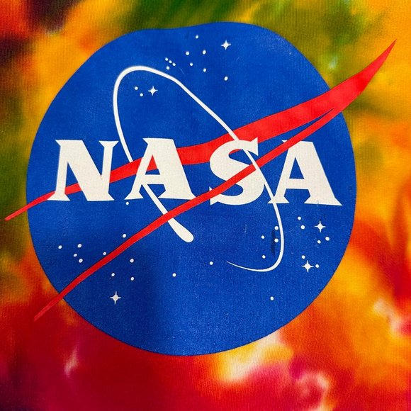 NASA Tie-Dye Hoodie Kangaroo Sweatshirt Size: Medium - Picture 2 of 5